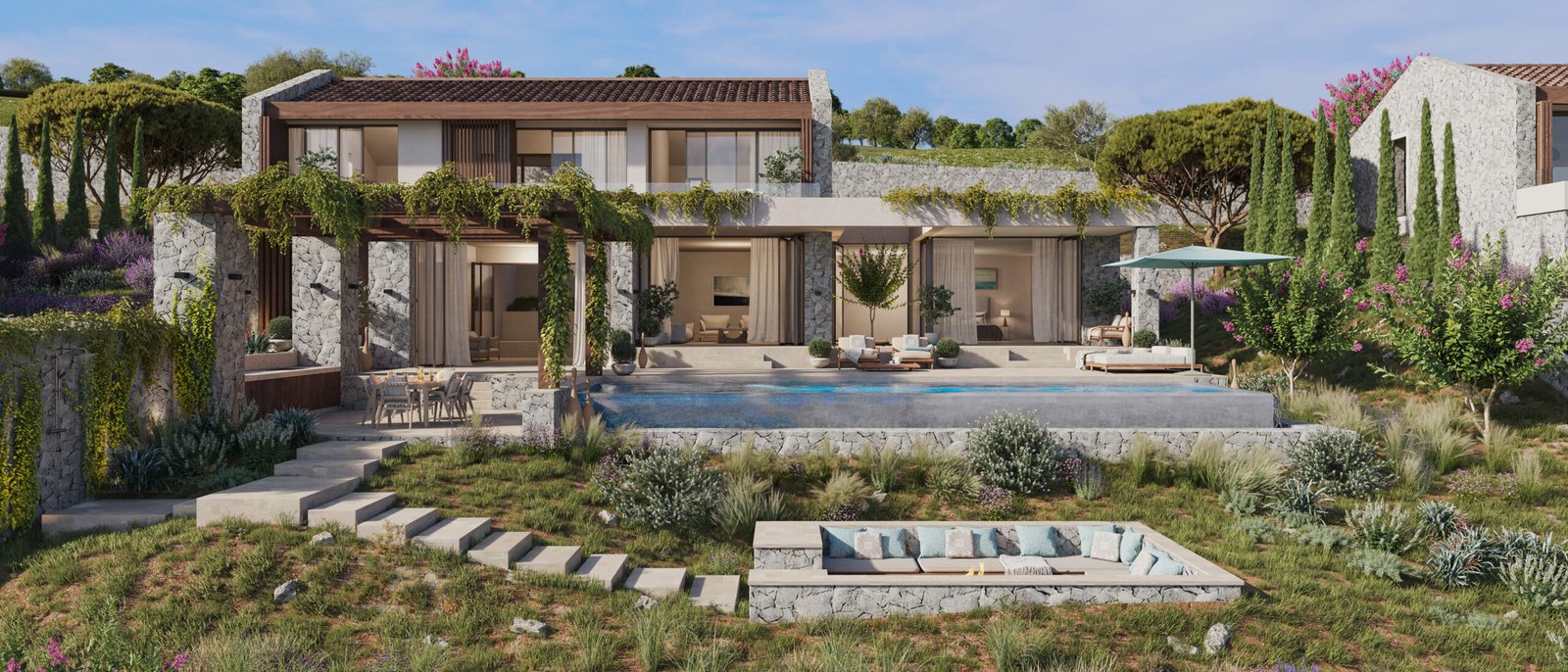 Luxury golf villa at The Peaks, Lustica Bay with sea view